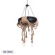 GLOBOSTAR® RUNNER 01116 Vintage Κρεμαστό Φωτιστικό Οροφής με Ντουί 8 x E27 AC 220-240V IP20 - Μαύρο & Μπεζ - Μ60 x Π60 x Υ60cm