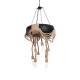 GLOBOSTAR® RUNNER 01116 Vintage Κρεμαστό Φωτιστικό Οροφής με Ντουί 8 x E27 AC 220-240V IP20 - Μαύρο & Μπεζ - Μ60 x Π60 x Υ60cm