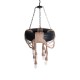 GLOBOSTAR® RUNNER 01116 Vintage Κρεμαστό Φωτιστικό Οροφής με Ντουί 8 x E27 AC 220-240V IP20 - Μαύρο & Μπεζ - Μ60 x Π60 x Υ60cm
