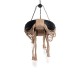 GLOBOSTAR® RUNNER 01116 Vintage Κρεμαστό Φωτιστικό Οροφής με Ντουί 8 x E27 AC 220-240V IP20 - Μαύρο & Μπεζ - Μ60 x Π60 x Υ60cm