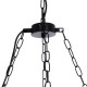GLOBOSTAR® RUNNER 01116 Vintage Κρεμαστό Φωτιστικό Οροφής με Ντουί 8 x E27 AC 220-240V IP20 - Μαύρο & Μπεζ - Μ60 x Π60 x Υ60cm