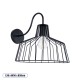 GLOBOSTAR® TRIUMPH 01117 Vintage Φωτιστικό Τοίχου - Απλίκα με Ντουί 1 x E27 AC 220-240V IP20 - Μαύρο - Μ30 x Π36 x Υ30cm