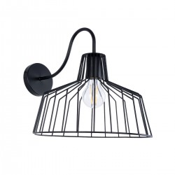 GLOBOSTAR® TRIUMPH 01117 Vintage Φωτιστικό Τοίχου - Απλίκα με Ντουί 1 x E27 AC 220-240V IP20 - Μαύρο - Μ30 x Π36 x Υ30cm