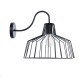 GLOBOSTAR® TRIUMPH 01117 Vintage Φωτιστικό Τοίχου - Απλίκα με Ντουί 1 x E27 AC 220-240V IP20 - Μαύρο - Μ30 x Π36 x Υ30cm