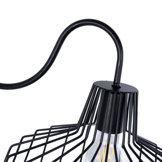GLOBOSTAR® TRIUMPH 01117 Vintage Φωτιστικό Τοίχου - Απλίκα με Ντουί 1 x E27 AC 220-240V IP20 - Μαύρο - Μ30 x Π36 x Υ30cm