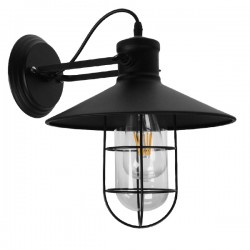 GLOBOSTAR® CELL 01118 Vintage Φωτιστικό Τοίχου - Απλίκα με Ντουί 1 x E27 AC 220-240V IP20 - Μαύρο - Μ33 x Π27 x Υ33cm GLOBOSTAR® CELL 01118 Vintage Φωτιστικό Τοίχου - Απλίκα με Ντουί 1 x E27 AC 220-240V IP20 - Μαύρο - Μ33 x Π27 x Υ33cm