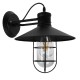 GLOBOSTAR® CELL 01118 Vintage Φωτιστικό Τοίχου - Απλίκα με Ντουί 1 x E27 AC 220-240V IP20 - Μαύρο - Μ33 x Π27 x Υ33cm