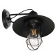 GLOBOSTAR® CELL 01118 Vintage Φωτιστικό Τοίχου - Απλίκα με Ντουί 1 x E27 AC 220-240V IP20 - Μαύρο - Μ33 x Π27 x Υ33cm