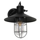 GLOBOSTAR® CELL 01118 Vintage Φωτιστικό Τοίχου - Απλίκα με Ντουί 1 x E27 AC 220-240V IP20 - Μαύρο - Μ33 x Π27 x Υ33cm
