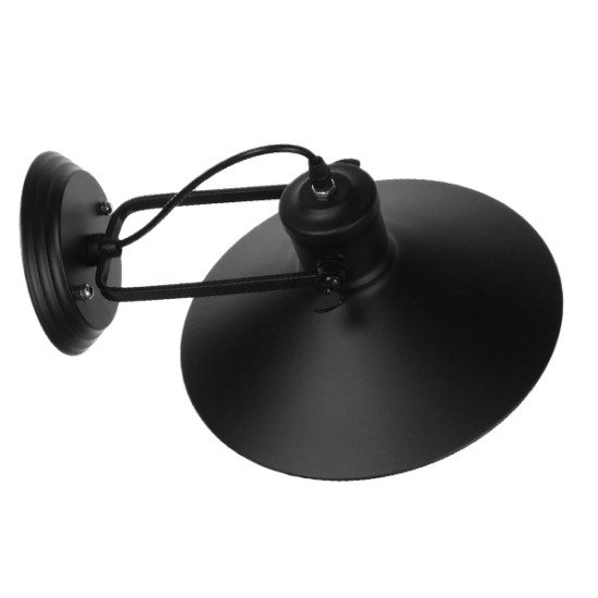 GLOBOSTAR® CELL 01118 Vintage Φωτιστικό Τοίχου - Απλίκα με Ντουί 1 x E27 AC 220-240V IP20 - Μαύρο - Μ33 x Π27 x Υ33cm