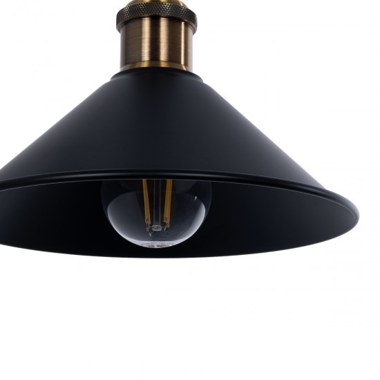 GLOBOSTAR® MAGEOR 01120 Vintage Φωτιστικό Τοίχου - Απλίκα με Ντουί 1 x E27 AC 220-240V IP20 - Μαύρο & Χρυσό - Μ22 x Π30 x Υ40cm GLOBOSTAR® MAGEOR 01120 Vintage Φωτιστικό Τοίχου - Απλίκα με Ντουί 1 x E27 AC 220-240V IP20 - Μαύρο & Χρυσό - Μ22 x Π30 x Υ40cm