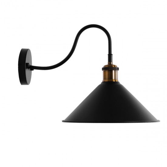 GLOBOSTAR® ANBET 01121 Vintage Φωτιστικό Τοίχου - Απλίκα με Ντουί 1 x E27 AC 220-240V IP20 - Μαύρο & Χρυσό - Μ26 x Π38 x Υ27cm GLOBOSTAR® ANBET 01121 Vintage Φωτιστικό Τοίχου - Απλίκα με Ντουί 1 x E27 AC 220-240V IP20 - Μαύρο & Χρυσό - Μ26 x Π38 x Υ27cm