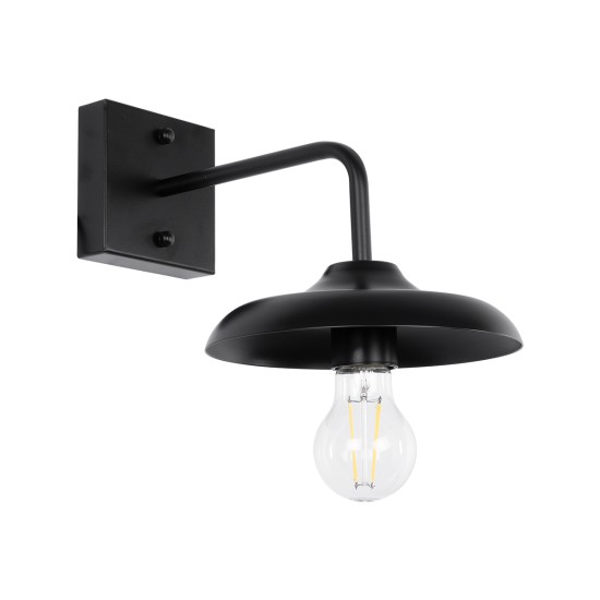 GLOBOSTAR® PHIA 01122 Vintage Φωτιστικό Τοίχου - Απλίκα με Ντουί 1 x E27 AC 220-240V IP20 - Μαύρο - Μ18.5 x Π29 x Υ18cm GLOBOSTAR® PHIA 01122 Vintage Φωτιστικό Τοίχου - Απλίκα με Ντουί 1 x E27 AC 220-240V IP20 - Μαύρο - Μ18.5 x Π29 x Υ18cm
