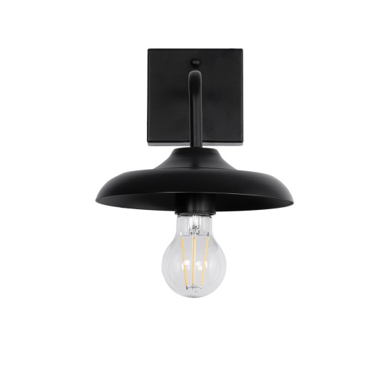 GLOBOSTAR® PHIA 01122 Vintage Φωτιστικό Τοίχου - Απλίκα με Ντουί 1 x E27 AC 220-240V IP20 - Μαύρο - Μ18.5 x Π29 x Υ18cm GLOBOSTAR® PHIA 01122 Vintage Φωτιστικό Τοίχου - Απλίκα με Ντουί 1 x E27 AC 220-240V IP20 - Μαύρο - Μ18.5 x Π29 x Υ18cm