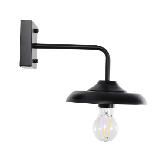 GLOBOSTAR® PHIA 01122 Vintage Φωτιστικό Τοίχου - Απλίκα με Ντουί 1 x E27 AC 220-240V IP20 - Μαύρο - Μ18.5 x Π29 x Υ18cm GLOBOSTAR® PHIA 01122 Vintage Φωτιστικό Τοίχου - Απλίκα με Ντουί 1 x E27 AC 220-240V IP20 - Μαύρο - Μ18.5 x Π29 x Υ18cm