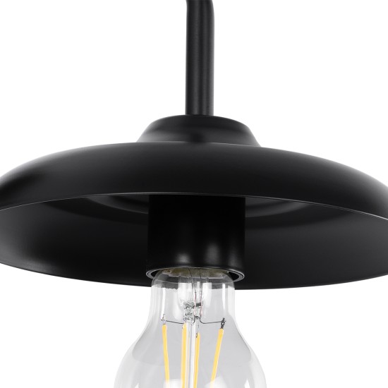 GLOBOSTAR® PHIA 01122 Vintage Φωτιστικό Τοίχου - Απλίκα με Ντουί 1 x E27 AC 220-240V IP20 - Μαύρο - Μ18.5 x Π29 x Υ18cm GLOBOSTAR® PHIA 01122 Vintage Φωτιστικό Τοίχου - Απλίκα με Ντουί 1 x E27 AC 220-240V IP20 - Μαύρο - Μ18.5 x Π29 x Υ18cm
