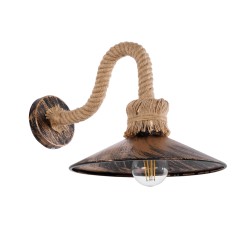 GLOBOSTAR® ROBLY 01125 Vintage Φωτιστικό Τοίχου - Απλίκα με Ντουί 1 x E27 AC 220-240V IP20 - Χάλκινο & Μπεζ - Μ26 x Π36 x Υ22cm GLOBOSTAR® ROBLY 01125 Vintage Φωτιστικό Τοίχου - Απλίκα με Ντουί 1 x E27 AC 220-240V IP20 - Χάλκινο & Μπεζ - Μ26 x Π36 x Υ22cm