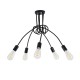GLOBOSTAR® PAULELI 01127 Μοντέρνο Φωτιστικό Οροφής με Ντουί 5 x E27 AC 220-240V IP20 - Μαύρο - Μ76 x Π76 x Υ45cm GLOBOSTAR® PAULELI 01127 Μοντέρνο Φωτιστικό Οροφής με Ντουί 5 x E27 AC 220-240V IP20 - Μαύρο - Μ76 x Π76 x Υ45cm