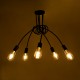 GLOBOSTAR® PAULELI 01127 Μοντέρνο Φωτιστικό Οροφής με Ντουί 5 x E27 AC 220-240V IP20 - Μαύρο - Μ76 x Π76 x Υ45cm GLOBOSTAR® PAULELI 01127 Μοντέρνο Φωτιστικό Οροφής με Ντουί 5 x E27 AC 220-240V IP20 - Μαύρο - Μ76 x Π76 x Υ45cm
