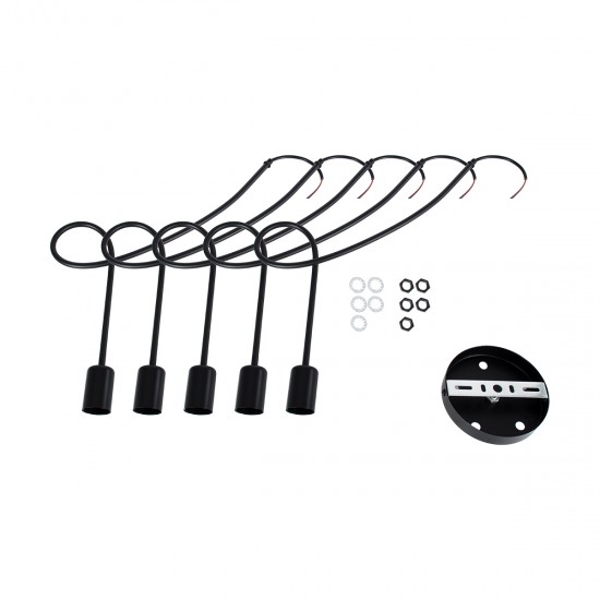 GLOBOSTAR® PAULELI 01127 Μοντέρνο Φωτιστικό Οροφής με Ντουί 5 x E27 AC 220-240V IP20 - Μαύρο - Μ76 x Π76 x Υ45cm GLOBOSTAR® PAULELI 01127 Μοντέρνο Φωτιστικό Οροφής με Ντουί 5 x E27 AC 220-240V IP20 - Μαύρο - Μ76 x Π76 x Υ45cm