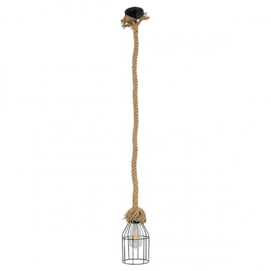 GLOBOSTAR® LAICO 01129 Vintage Κρεμαστό Φωτιστικό Οροφής με Ντουί 1 x E27 AC 220-240V IP20 - Μπρούτζινο & Μπεζ - Μ12 x Π12 x Υ100cm GLOBOSTAR® LAICO 01129 Vintage Κρεμαστό Φωτιστικό Οροφής με Ντουί 1 x E27 AC 220-240V IP20 - Μπρούτζινο & Μπεζ - Μ12 x Π12 x Υ100cm
