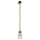 GLOBOSTAR® LAICO 01129 Vintage Κρεμαστό Φωτιστικό Οροφής με Ντουί 1 x E27 AC 220-240V IP20 - Μπρούτζινο & Μπεζ - Μ12 x Π12 x Υ100cm GLOBOSTAR® LAICO 01129 Vintage Κρεμαστό Φωτιστικό Οροφής με Ντουί 1 x E27 AC 220-240V IP20 - Μπρούτζινο & Μπεζ - Μ12 x Π12 x Υ100cm