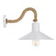 GLOBOSTAR® VINSA 01130 Boho Φωτιστικό Τοίχου - Απλίκα με Ντουί 1 x E27 AC 220-240V IP20 - Λευκό & Μπεζ - Μ37.5 x Π26.7 x Υ25cm GLOBOSTAR® VINSA 01130 Boho Φωτιστικό Τοίχου - Απλίκα με Ντουί 1 x E27 AC 220-240V IP20 - Λευκό & Μπεζ - Μ37.5 x Π26.7 x Υ25cm