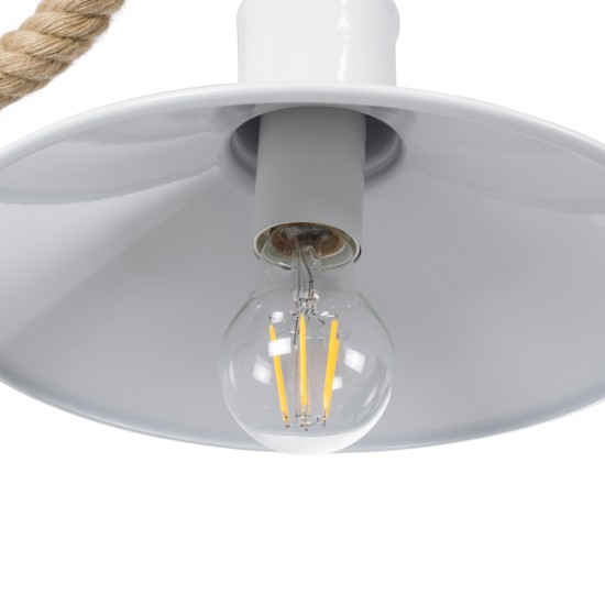 GLOBOSTAR® VINSA 01130 Boho Φωτιστικό Τοίχου - Απλίκα με Ντουί 1 x E27 AC 220-240V IP20 - Λευκό & Μπεζ - Μ37.5 x Π26.7 x Υ25cm GLOBOSTAR® VINSA 01130 Boho Φωτιστικό Τοίχου - Απλίκα με Ντουί 1 x E27 AC 220-240V IP20 - Λευκό & Μπεζ - Μ37.5 x Π26.7 x Υ25cm