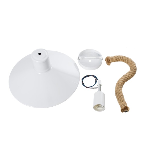 GLOBOSTAR® VINSA 01130 Boho Φωτιστικό Τοίχου - Απλίκα με Ντουί 1 x E27 AC 220-240V IP20 - Λευκό & Μπεζ - Μ37.5 x Π26.7 x Υ25cm GLOBOSTAR® VINSA 01130 Boho Φωτιστικό Τοίχου - Απλίκα με Ντουί 1 x E27 AC 220-240V IP20 - Λευκό & Μπεζ - Μ37.5 x Π26.7 x Υ25cm