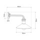 GLOBOSTAR® VINSA 01136 Boho Φωτιστικό Τοίχου - Απλίκα με Ντουί 1 x E27 AC 220-240V IP20 - Χάλκινο & Μπεζ - Μ26 x Π40 x Υ28cm