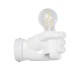 GLOBOSTAR® FIST 01137 Μοντέρνο Φωτιστικό Τοίχου - Απλίκα με Ντουί 1 x E27 AC 220-240V IP20 - Λευκό - Μ15 x Π10 x Υ10cm GLOBOSTAR® FIST 01137 Μοντέρνο Φωτιστικό Τοίχου - Απλίκα με Ντουί 1 x E27 AC 220-240V IP20 - Λευκό - Μ15 x Π10 x Υ10cm