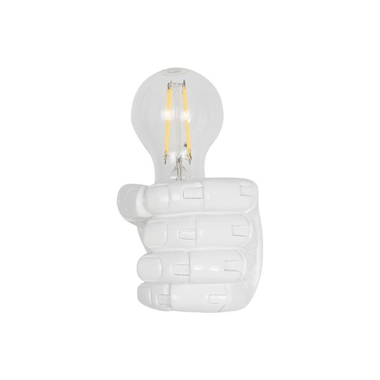 GLOBOSTAR® FIST 01137 Μοντέρνο Φωτιστικό Τοίχου - Απλίκα με Ντουί 1 x E27 AC 220-240V IP20 - Λευκό - Μ15 x Π10 x Υ10cm GLOBOSTAR® FIST 01137 Μοντέρνο Φωτιστικό Τοίχου - Απλίκα με Ντουί 1 x E27 AC 220-240V IP20 - Λευκό - Μ15 x Π10 x Υ10cm