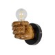 GLOBOSTAR® FIST 01138 Μοντέρνο Φωτιστικό Τοίχου - Απλίκα με Ντουί 1 x E27 AC 220-240V IP20 - Καφέ - Μ15 x Π12 x Υ12cm