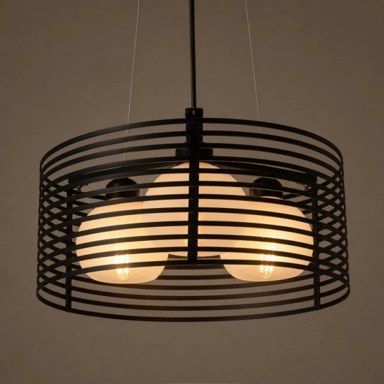GLOBOSTAR® KEVIA 01150 Μοντέρνο Κρεμαστό Φωτιστικό Οροφής με Ντουί 3 x E27 AC 220-240V IP20 - Μαύρο & Λευκό - Μ40 x Π40 x Υ22cm GLOBOSTAR® KEVIA 01150 Μοντέρνο Κρεμαστό Φωτιστικό Οροφής με Ντουί 3 x E27 AC 220-240V IP20 - Μαύρο & Λευκό - Μ40 x Π40 x Υ22cm