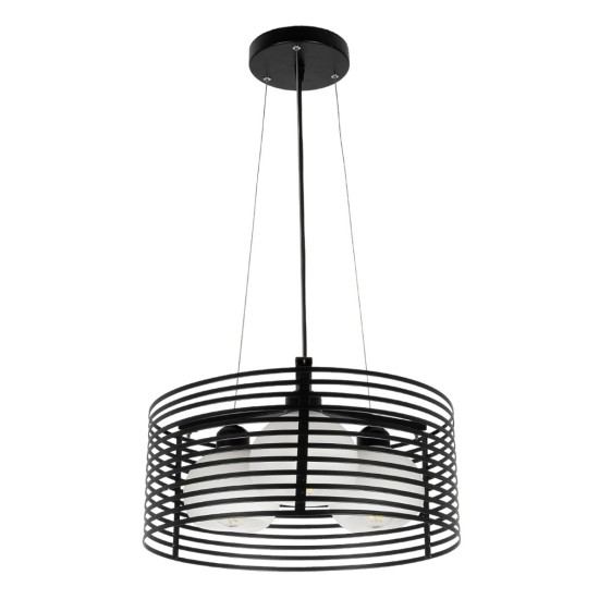 GLOBOSTAR® KEVIA 01150 Μοντέρνο Κρεμαστό Φωτιστικό Οροφής με Ντουί 3 x E27 AC 220-240V IP20 - Μαύρο & Λευκό - Μ40 x Π40 x Υ22cm GLOBOSTAR® KEVIA 01150 Μοντέρνο Κρεμαστό Φωτιστικό Οροφής με Ντουί 3 x E27 AC 220-240V IP20 - Μαύρο & Λευκό - Μ40 x Π40 x Υ22cm