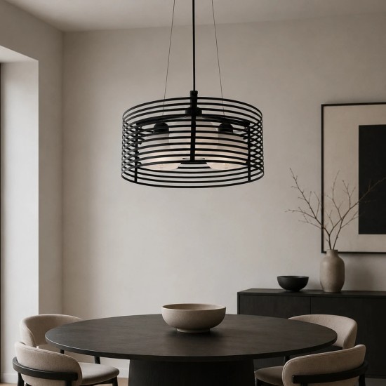 GLOBOSTAR® KEVIA 01150 Μοντέρνο Κρεμαστό Φωτιστικό Οροφής με Ντουί 3 x E27 AC 220-240V IP20 - Μαύρο & Λευκό - Μ40 x Π40 x Υ22cm GLOBOSTAR® KEVIA 01150 Μοντέρνο Κρεμαστό Φωτιστικό Οροφής με Ντουί 3 x E27 AC 220-240V IP20 - Μαύρο & Λευκό - Μ40 x Π40 x Υ22cm
