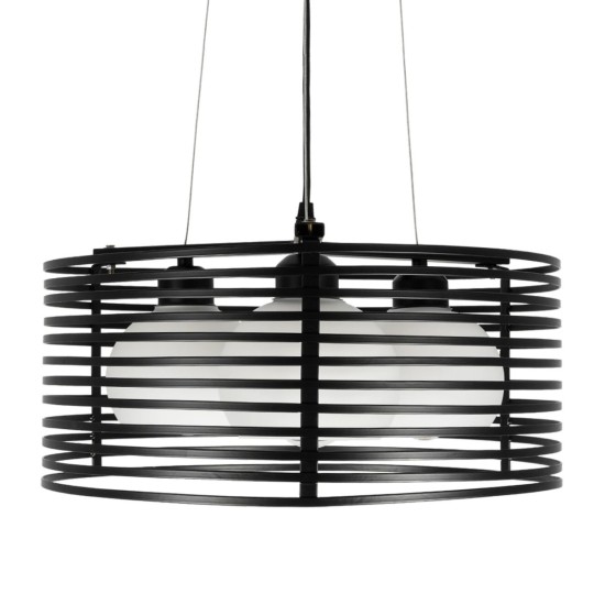 GLOBOSTAR® KEVIA 01150 Μοντέρνο Κρεμαστό Φωτιστικό Οροφής με Ντουί 3 x E27 AC 220-240V IP20 - Μαύρο & Λευκό - Μ40 x Π40 x Υ22cm GLOBOSTAR® KEVIA 01150 Μοντέρνο Κρεμαστό Φωτιστικό Οροφής με Ντουί 3 x E27 AC 220-240V IP20 - Μαύρο & Λευκό - Μ40 x Π40 x Υ22cm
