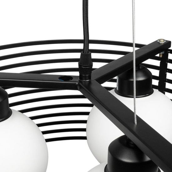GLOBOSTAR® KEVIA 01150 Μοντέρνο Κρεμαστό Φωτιστικό Οροφής με Ντουί 3 x E27 AC 220-240V IP20 - Μαύρο & Λευκό - Μ40 x Π40 x Υ22cm GLOBOSTAR® KEVIA 01150 Μοντέρνο Κρεμαστό Φωτιστικό Οροφής με Ντουί 3 x E27 AC 220-240V IP20 - Μαύρο & Λευκό - Μ40 x Π40 x Υ22cm