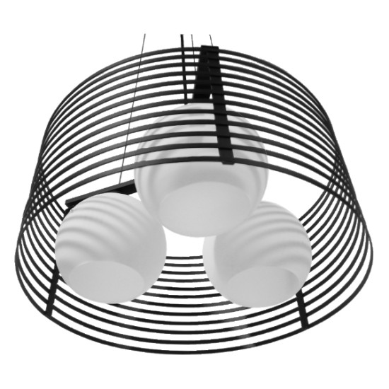 GLOBOSTAR® KEVIA 01150 Μοντέρνο Κρεμαστό Φωτιστικό Οροφής με Ντουί 3 x E27 AC 220-240V IP20 - Μαύρο & Λευκό - Μ40 x Π40 x Υ17.5cm GLOBOSTAR® KEVIA 01150 Μοντέρνο Κρεμαστό Φωτιστικό Οροφής με Ντουί 3 x E27 AC 220-240V IP20 - Μαύρο & Λευκό - Μ40 x Π40 x Υ17.5cm