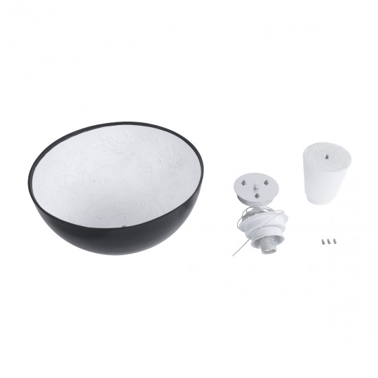 GLOBOSTAR® SERENIA 01151 Μοντέρνο Κρεμαστό Φωτιστικό Οροφής με Ντουί 1 x E27 AC 220-240V IP20 - Μαύρο & Λευκό - Μ40 x Π40 x Υ20cm GLOBOSTAR® SERENIA 01151 Μοντέρνο Κρεμαστό Φωτιστικό Οροφής με Ντουί 1 x E27 AC 220-240V IP20 - Μαύρο & Λευκό - Μ40 x Π40 x Υ20cm