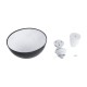 GLOBOSTAR® SERENIA 01151 Μοντέρνο Κρεμαστό Φωτιστικό Οροφής με Ντουί 1 x E27 AC 220-240V IP20 - Μαύρο & Λευκό - Μ40 x Π40 x Υ20cm GLOBOSTAR® SERENIA 01151 Μοντέρνο Κρεμαστό Φωτιστικό Οροφής με Ντουί 1 x E27 AC 220-240V IP20 - Μαύρο & Λευκό - Μ40 x Π40 x Υ20cm
