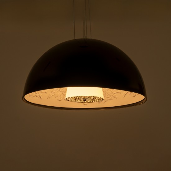 GLOBOSTAR® SERENIA 01151 Μοντέρνο Κρεμαστό Φωτιστικό Οροφής με Ντουί 1 x E27 AC 220-240V IP20 - Μαύρο & Λευκό - Μ40 x Π40 x Υ20cm GLOBOSTAR® SERENIA 01151 Μοντέρνο Κρεμαστό Φωτιστικό Οροφής με Ντουί 1 x E27 AC 220-240V IP20 - Μαύρο & Λευκό - Μ40 x Π40 x Υ20cm