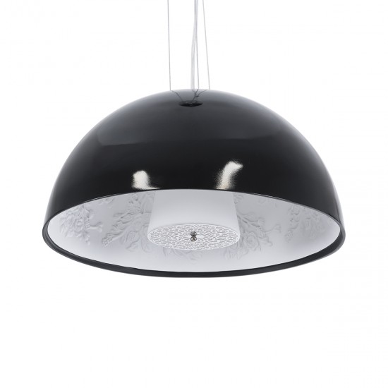 GLOBOSTAR® SERENIA 01151 Μοντέρνο Κρεμαστό Φωτιστικό Οροφής με Ντουί 1 x E27 AC 220-240V IP20 - Μαύρο & Λευκό - Μ40 x Π40 x Υ20cm GLOBOSTAR® SERENIA 01151 Μοντέρνο Κρεμαστό Φωτιστικό Οροφής με Ντουί 1 x E27 AC 220-240V IP20 - Μαύρο & Λευκό - Μ40 x Π40 x Υ20cm