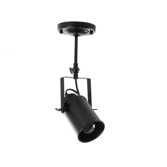 GLOBOSTAR® HOLLYWOOD 01153 Vintage Φωτιστικό Οροφής με Ντουί 1 x E27 AC 220-240V IP20 - Μαύρο - Μ8.5 x Π8.5 x Υ35cm