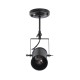 GLOBOSTAR® HOLLYWOOD 01153 Vintage Φωτιστικό Οροφής με Ντουί 1 x E27 AC 220-240V IP20 - Μαύρο - Μ8.5 x Π8.5 x Υ35cm