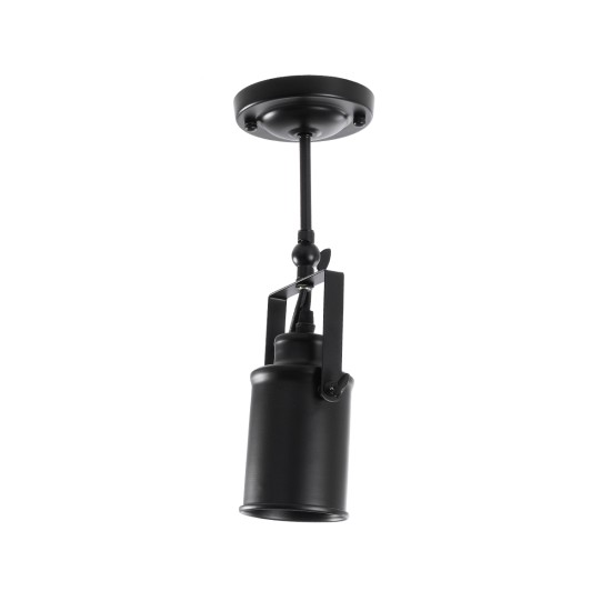 GLOBOSTAR® HOLLYWOOD 01153 Vintage Φωτιστικό Οροφής με Ντουί 1 x E27 AC 220-240V IP20 - Μαύρο - Μ8.5 x Π8.5 x Υ35cm