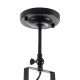 GLOBOSTAR® HOLLYWOOD 01153 Vintage Φωτιστικό Οροφής με Ντουί 1 x E27 AC 220-240V IP20 - Μαύρο - Μ8.5 x Π8.5 x Υ35cm