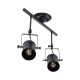 GLOBOSTAR® HOLLYWOOD 01154 Vintage Φωτιστικό Οροφής με Ντουί 2 x E27 AC 220-240V IP20 - Μαύρο - Μ45 x Π15 x Υ40cm