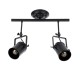 GLOBOSTAR® HOLLYWOOD 01154 Vintage Φωτιστικό Οροφής με Ντουί 2 x E27 AC 220-240V IP20 - Μαύρο - Μ45 x Π15 x Υ40cm