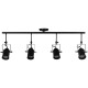 GLOBOSTAR® HOLLYWOOD 01156 Vintage Φωτιστικό Οροφής με Ντουί 4 x E27 AC 220-240V IP20 - Μαύρο - Μ110 x Π13 x Υ38cm